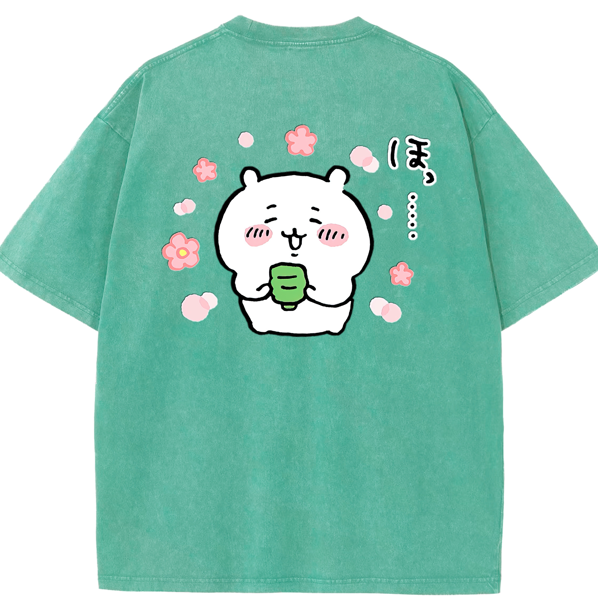 （画像用） ちいかわ ちいかわ Chii-kawa chiikawa 綿100% ヴィンテージ風 半袖Tシャツ（背面プリント）